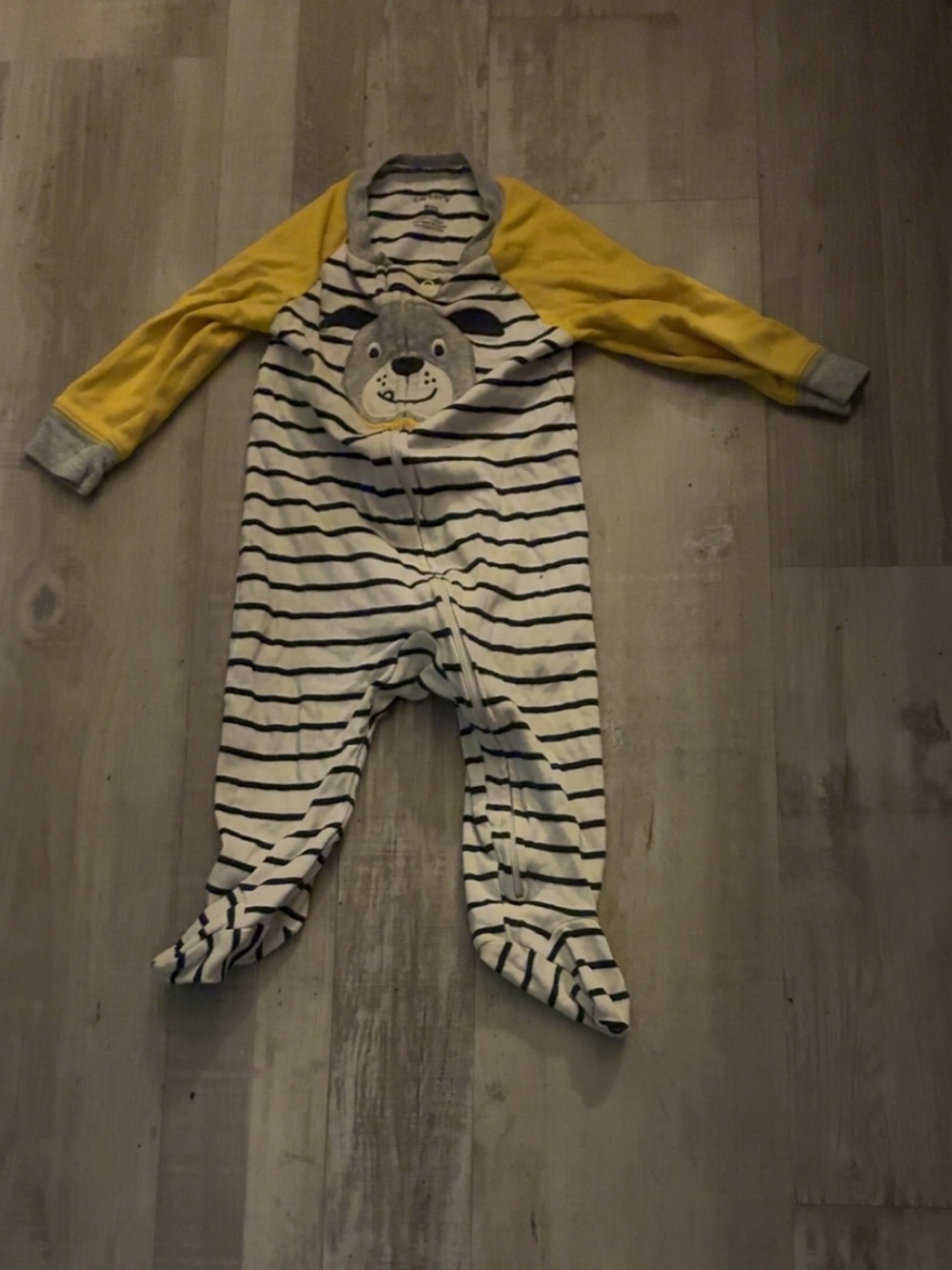 Striped Footed One-Piece